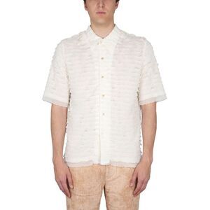 SEFR Men's Short Sleeve Textured Shirt Men WHITE Shirts